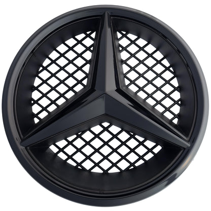 Mercedes Grille Emblem | Gloss Black - Grid Style - Aftermarket - The Zenara Shop