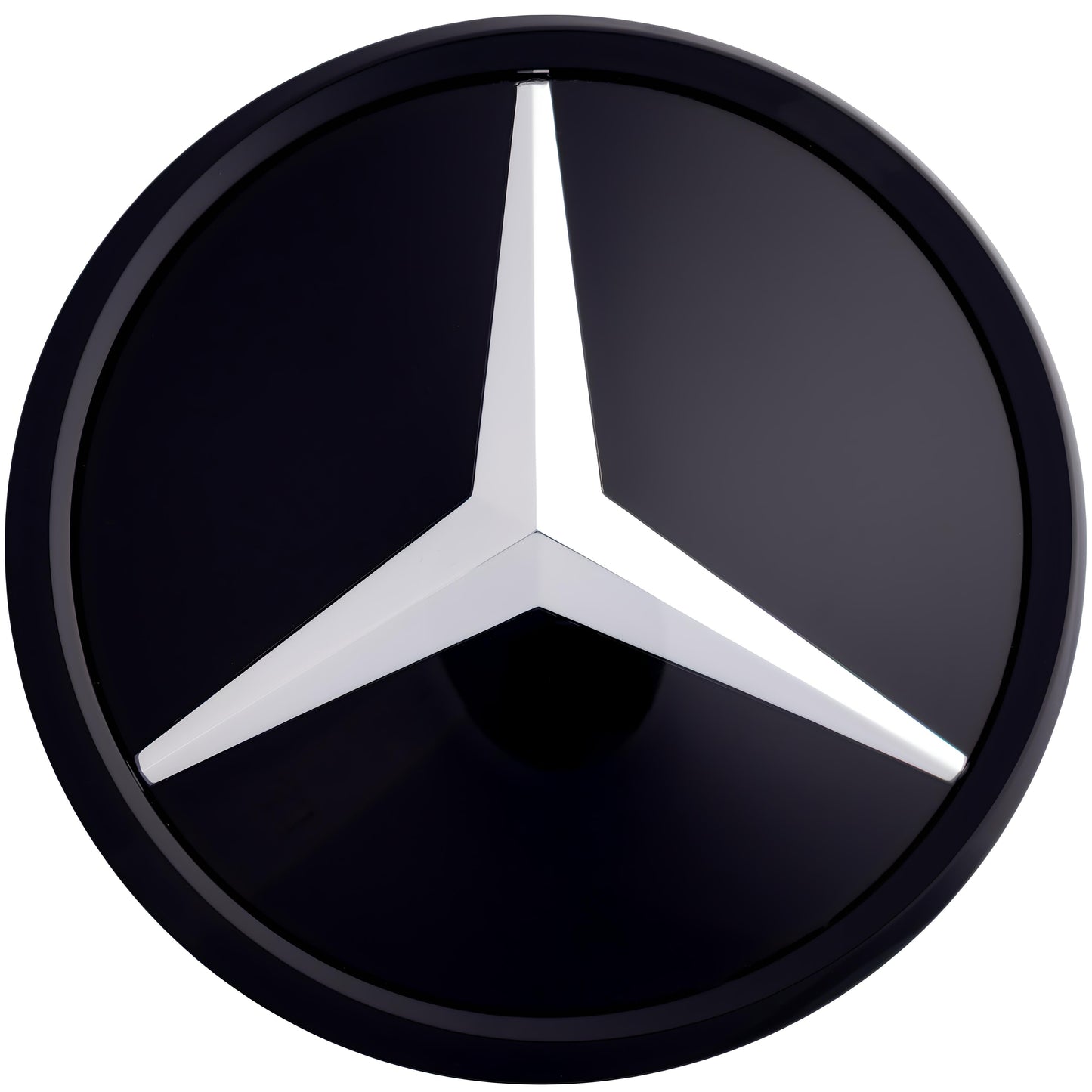 Mercedes Grille Emblem | Silver Black - Mirror Style - Aftermarket - The Zenara Shop