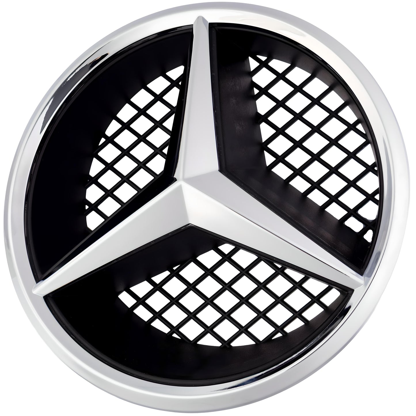 Mercedes Grille Emblem | Chrome - Grid Style - Aftermarket - The Zenara Shop