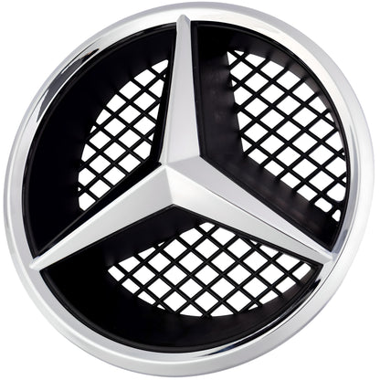 Mercedes Grille Emblem | Chrome - Grid Style - Aftermarket - The Zenara Shop