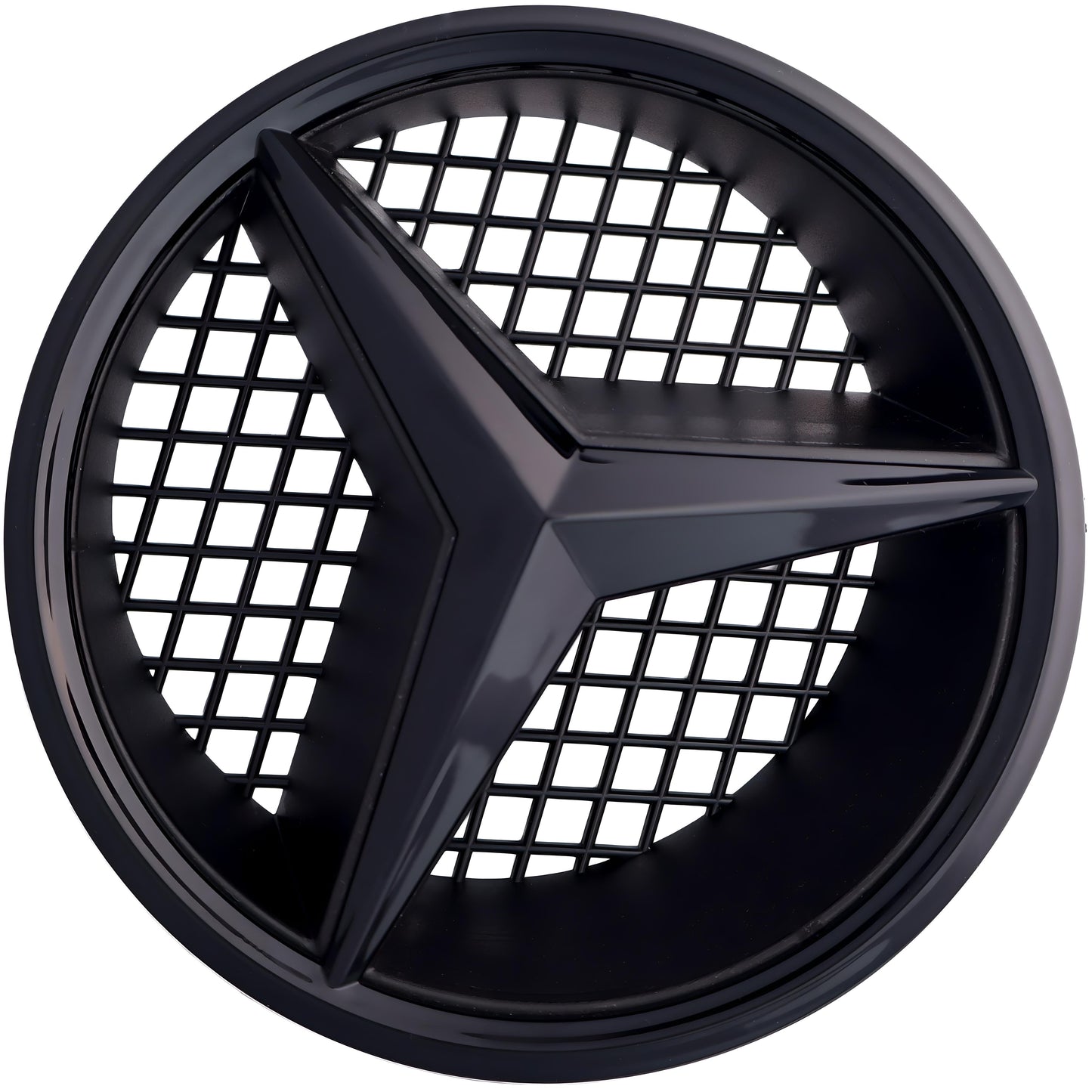 Mercedes Grille Emblem | Gloss Black - Grid Style - Aftermarket - The Zenara Shop