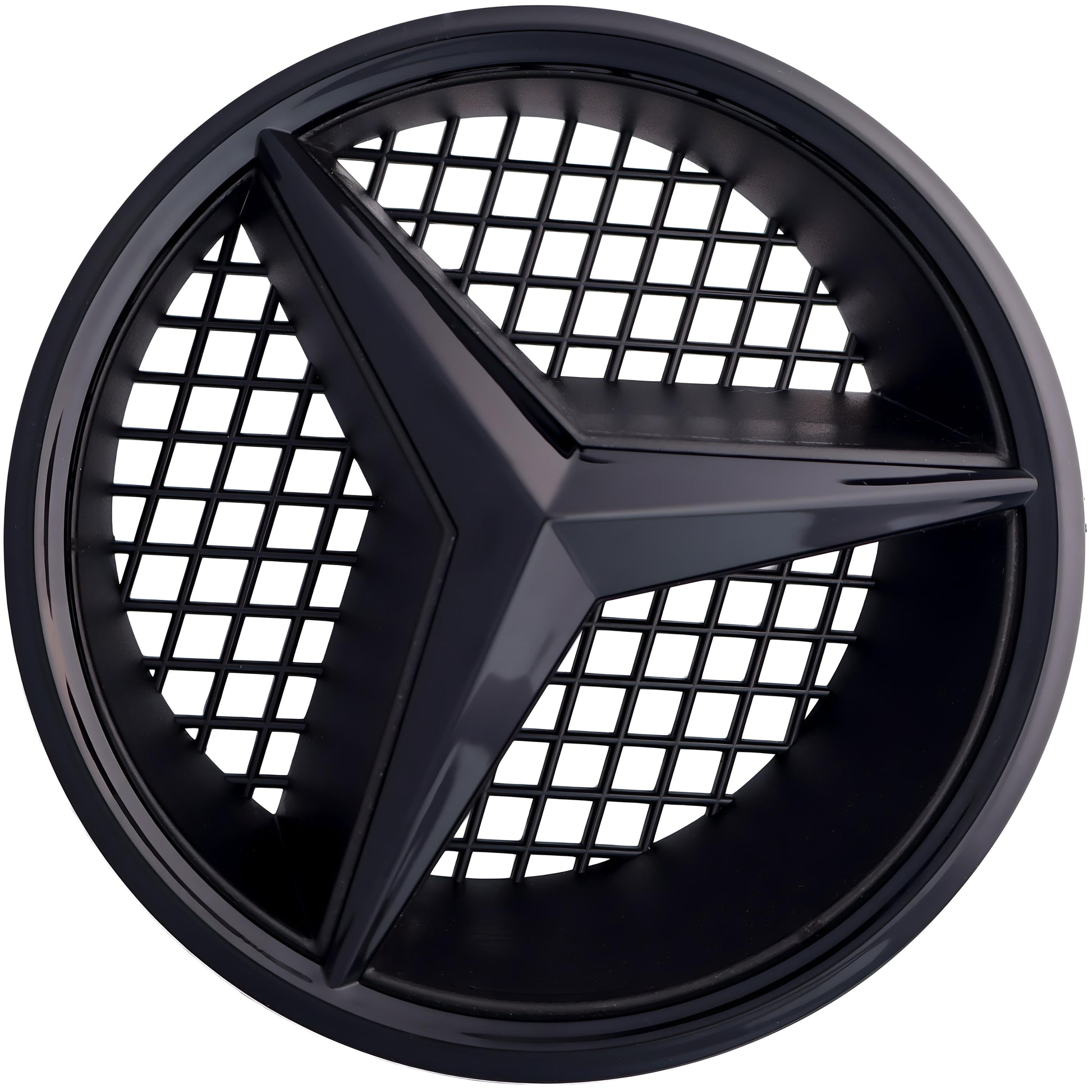 Mercedes Grille Emblem | Gloss Black - Grid Style - Aftermarket - The Zenara Shop