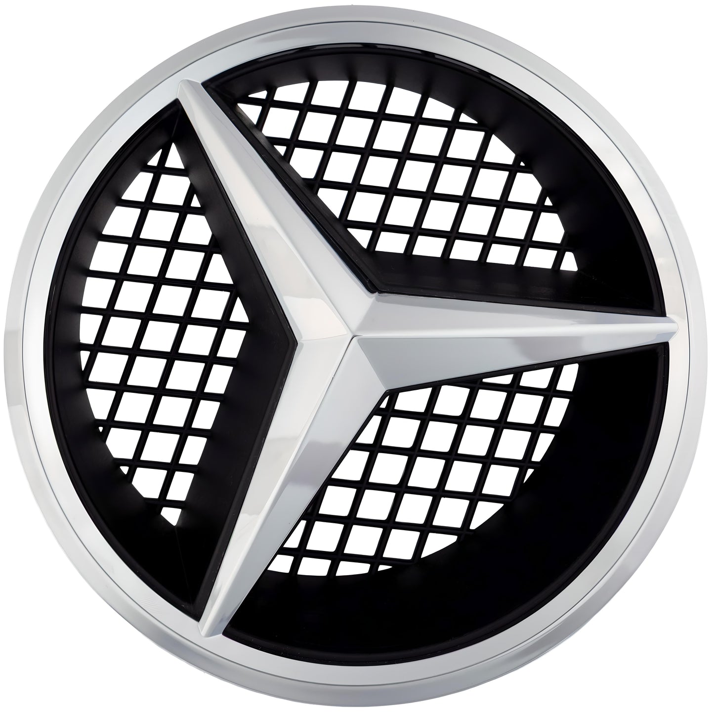 Mercedes Grille Emblem | Chrome - Grid Style - Aftermarket - The Zenara Shop