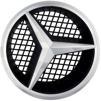 Mercedes Grille Emblem | Chrome - Grid Style - Aftermarket - The Zenara Shop