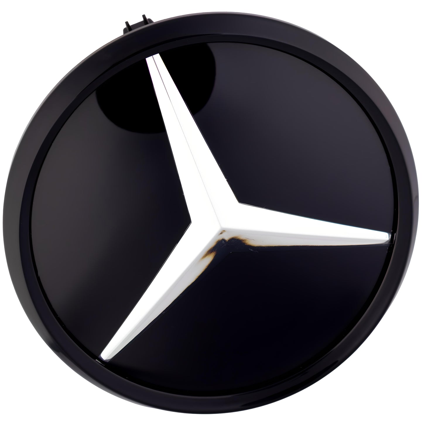 Mercedes Grille Emblem | Silver Black - Mirror Style - Aftermarket - The Zenara Shop