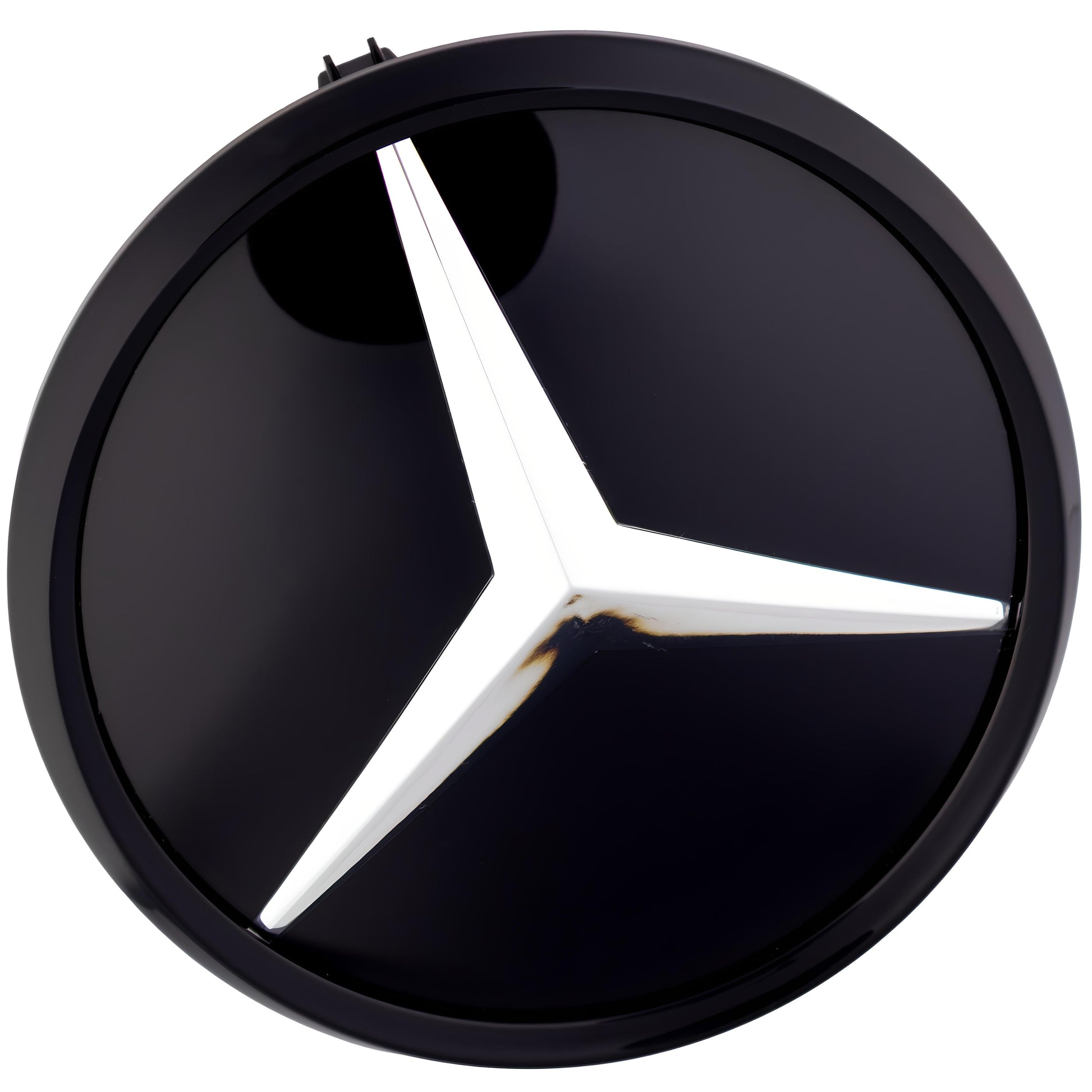 Mercedes Grille Emblem | Silver Black - Mirror Style - Aftermarket - The Zenara Shop