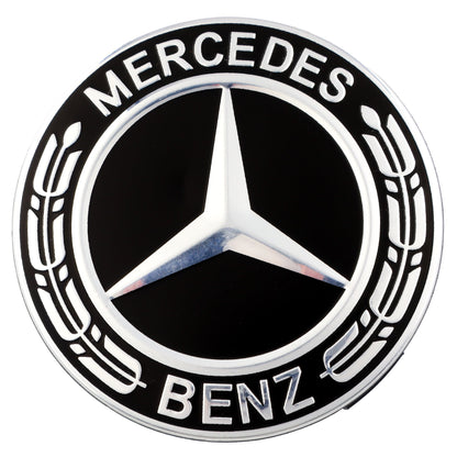 Mercedes Hub Caps | Classic Black - Aftermarket - The Zenara Shop