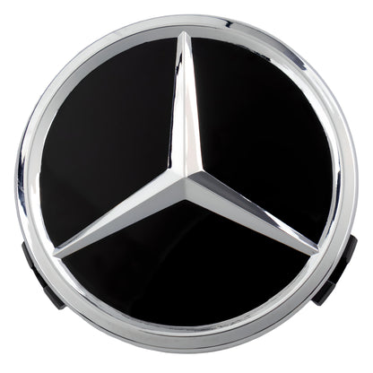 Mercedes Hub Caps | Chrome Black - Aftermarket - The Zenara Shop