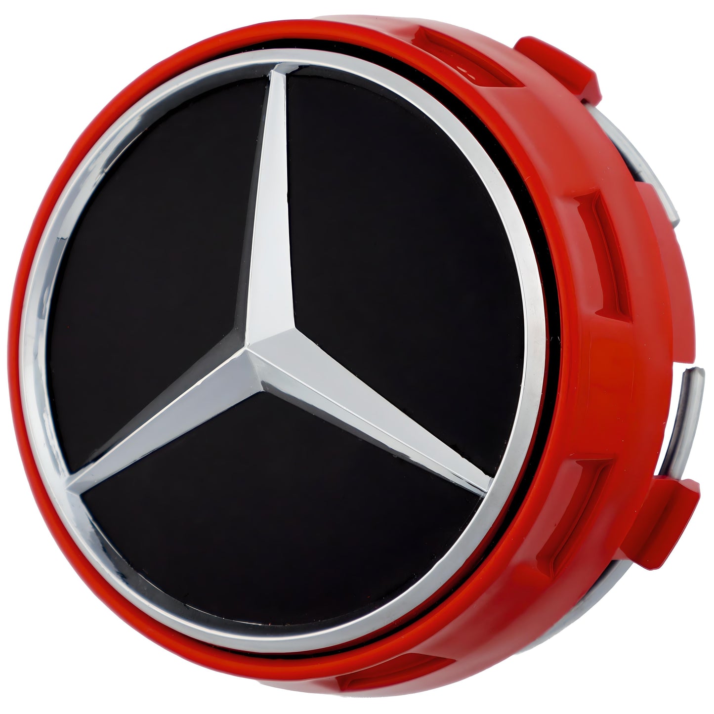 Mercedes Elevated Hub Caps | Gloss Red - Aftermarket - The Zenara Shop