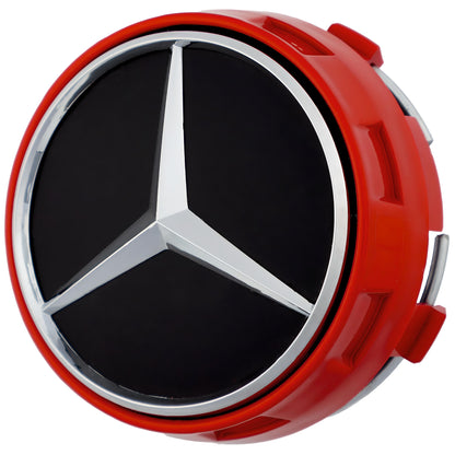 Mercedes Elevated Hub Caps | Gloss Red - Aftermarket - The Zenara Shop