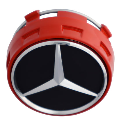 Mercedes Elevated Hub Caps | Gloss Red - Aftermarket - The Zenara Shop