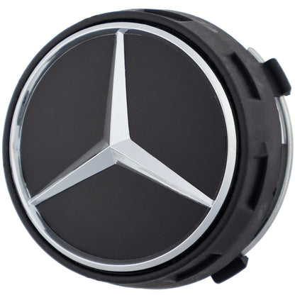 Mercedes Elevated Hub Caps | Matte Black - Aftermarket - The Zenara Shop