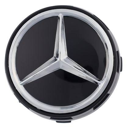 Mercedes Elevated Hub Caps | Gloss Black - Aftermarket - The Zenara Shop
