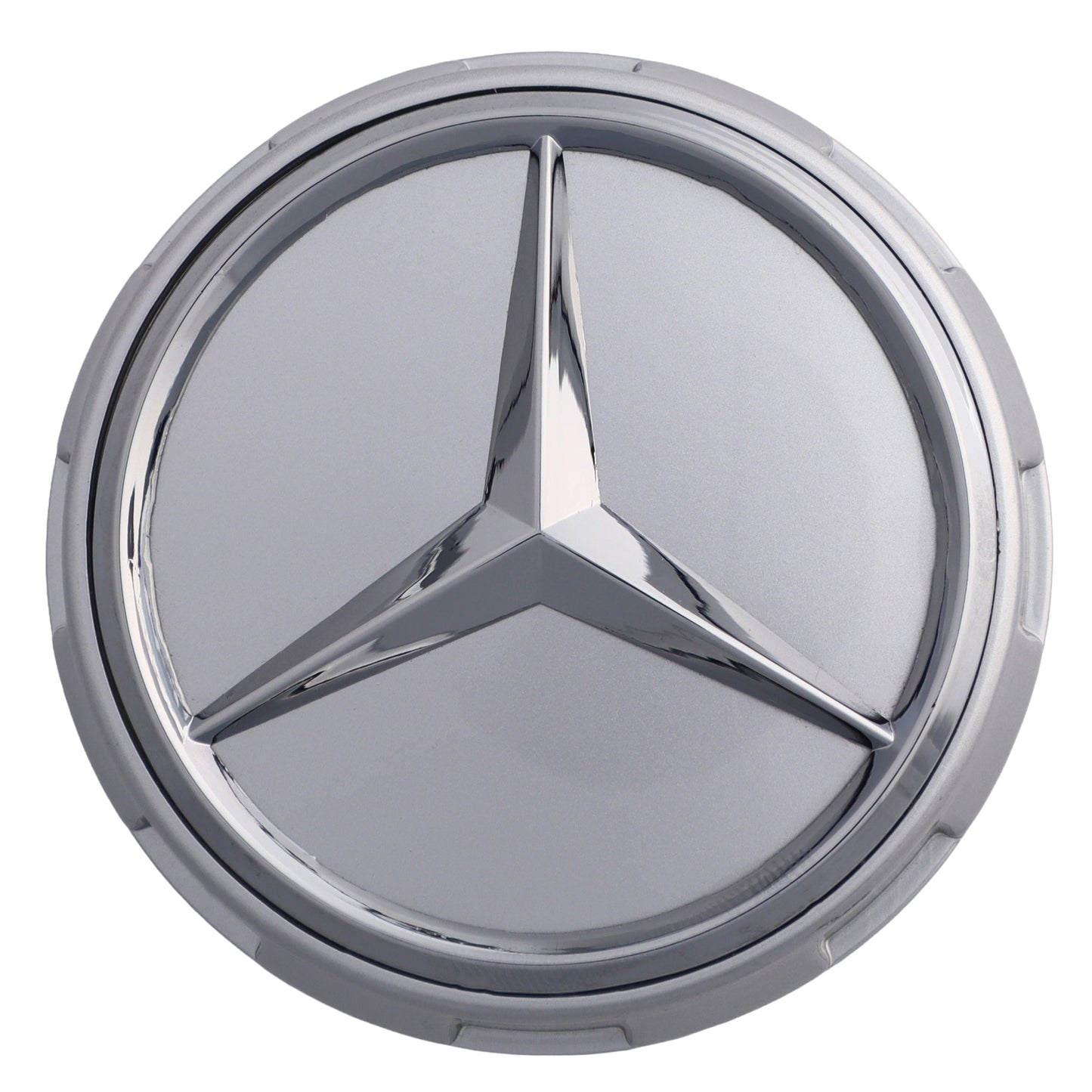 Mercedes Elevated Hub Caps | Platinum Silver - Aftermarket - The Zenara Shop