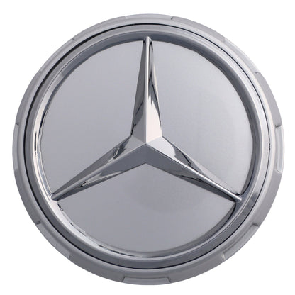 Mercedes Elevated Hub Caps | Platinum Silver - Aftermarket - The Zenara Shop
