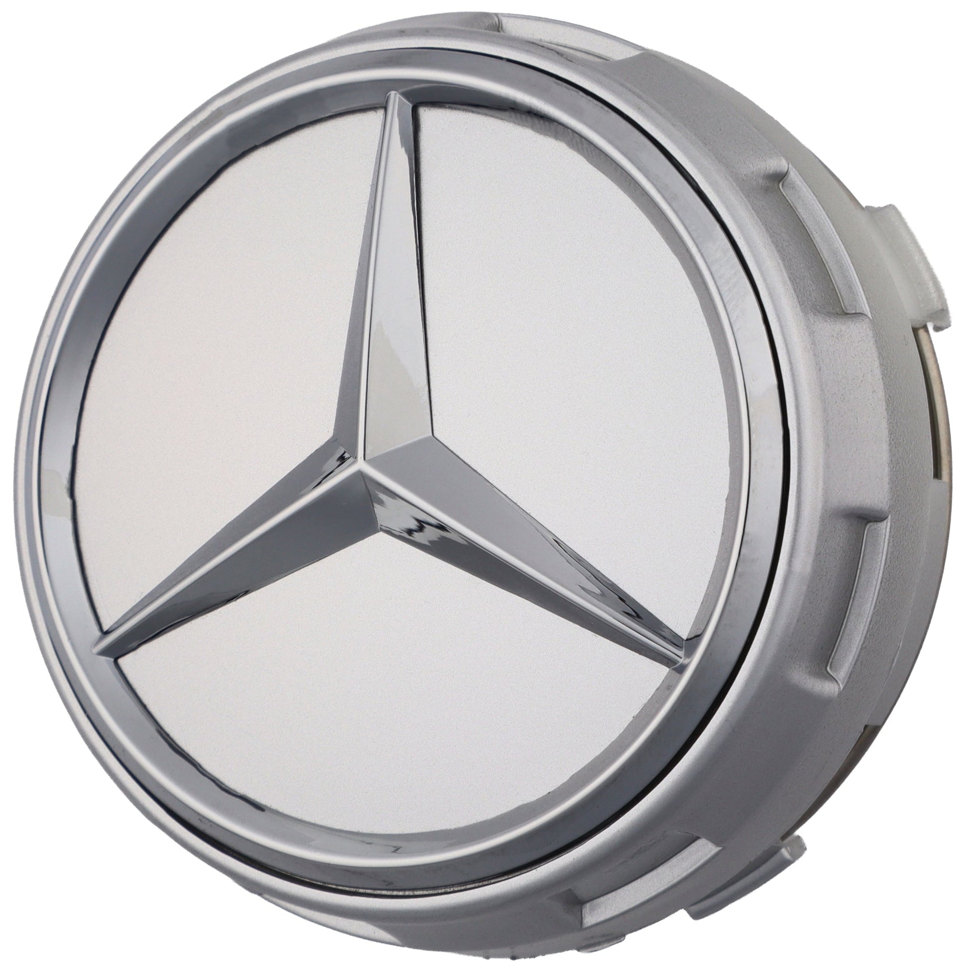 Mercedes Elevated Hub Caps | Platinum Silver - Aftermarket - The Zenara Shop