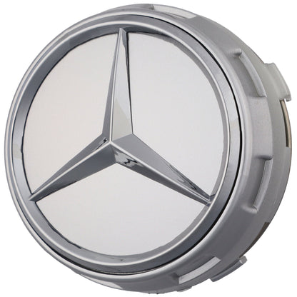 Mercedes Elevated Hub Caps | Platinum Silver - Aftermarket - The Zenara Shop