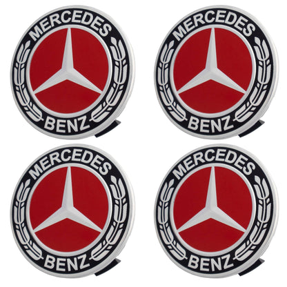 Mercedes Hub Caps | Phantom Red - Aftermarket - The Zenara Shop