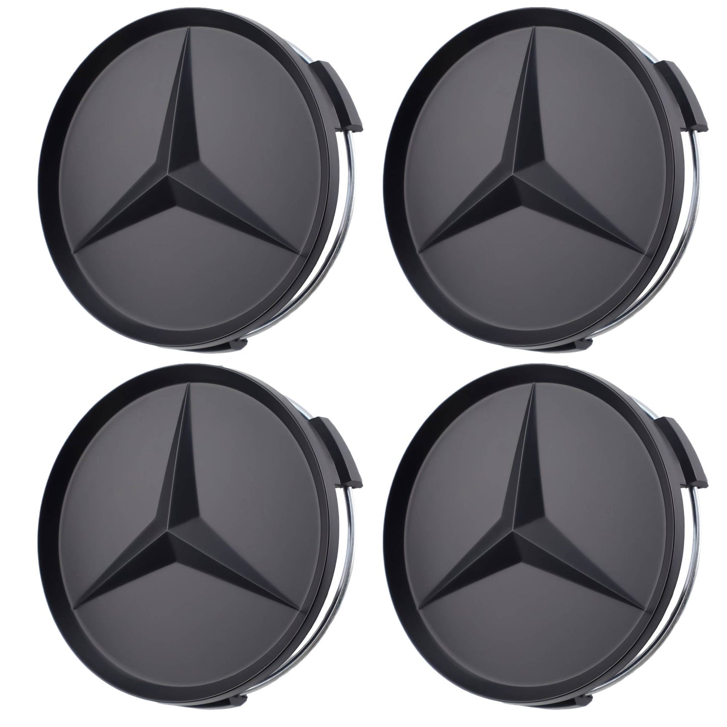 Mercedes Hub Caps | Matte Black - Aftermarket - The Zenara Shop