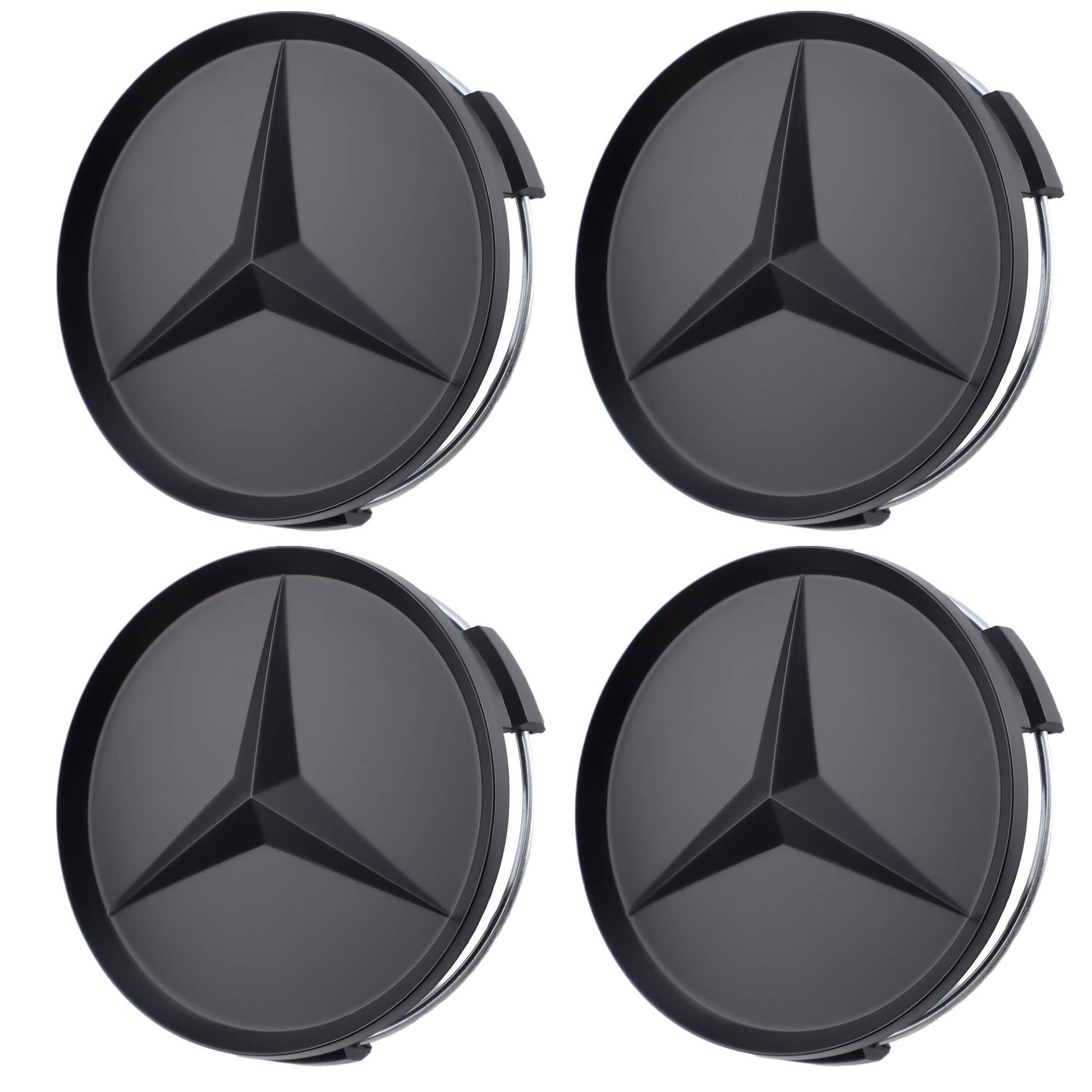 Mercedes Hub Caps | Matte Black - Aftermarket - The Zenara Shop