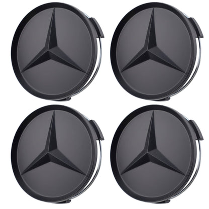 Mercedes Hub Caps | Matte Black - Aftermarket - The Zenara Shop