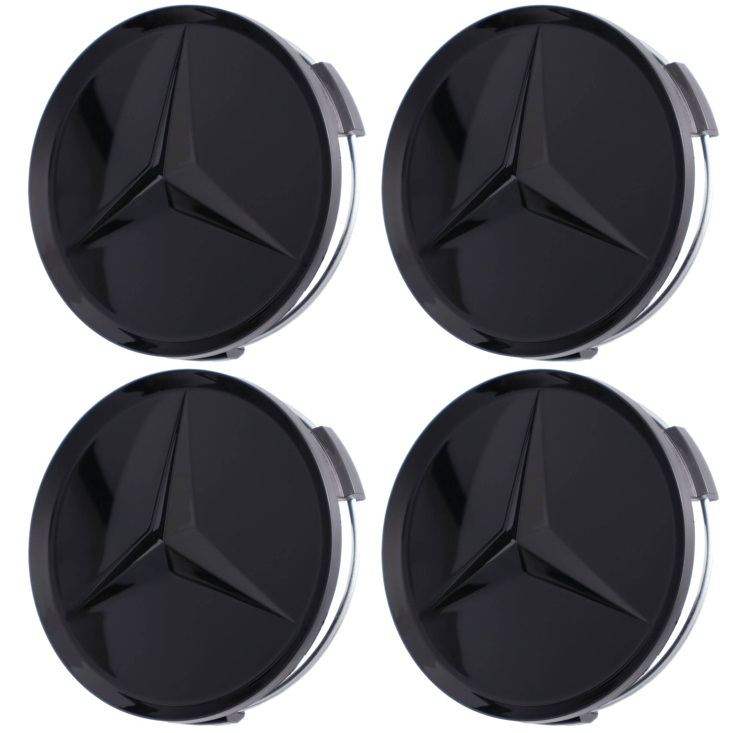 Mercedes Hub Caps | Obsidian Black - Aftermarket - The Zenara Shop
