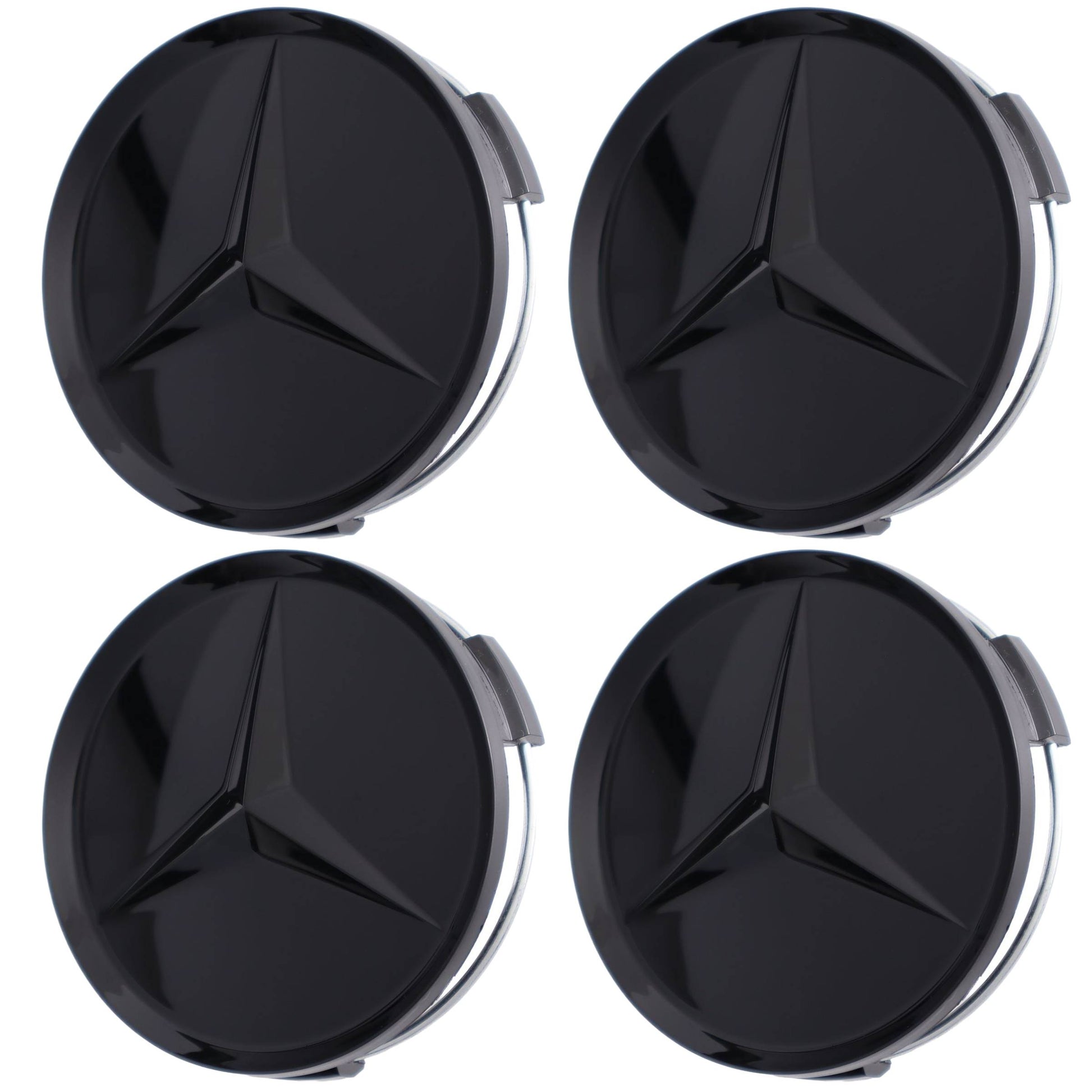 Mercedes Hub Caps | Obsidian Black - Aftermarket - The Zenara Shop