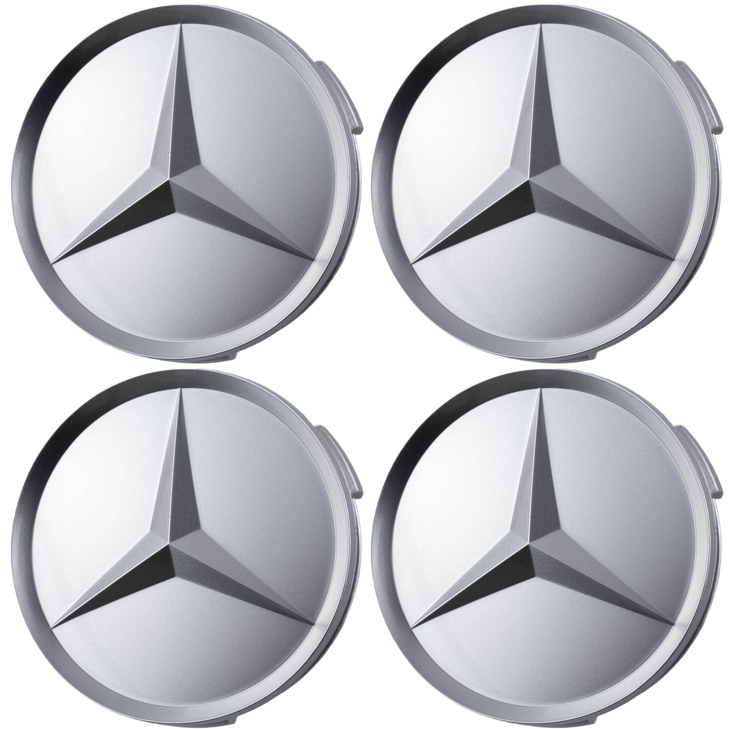 Mercedes Hub Caps | Matte Silver - Aftermarket - The Zenara Shop