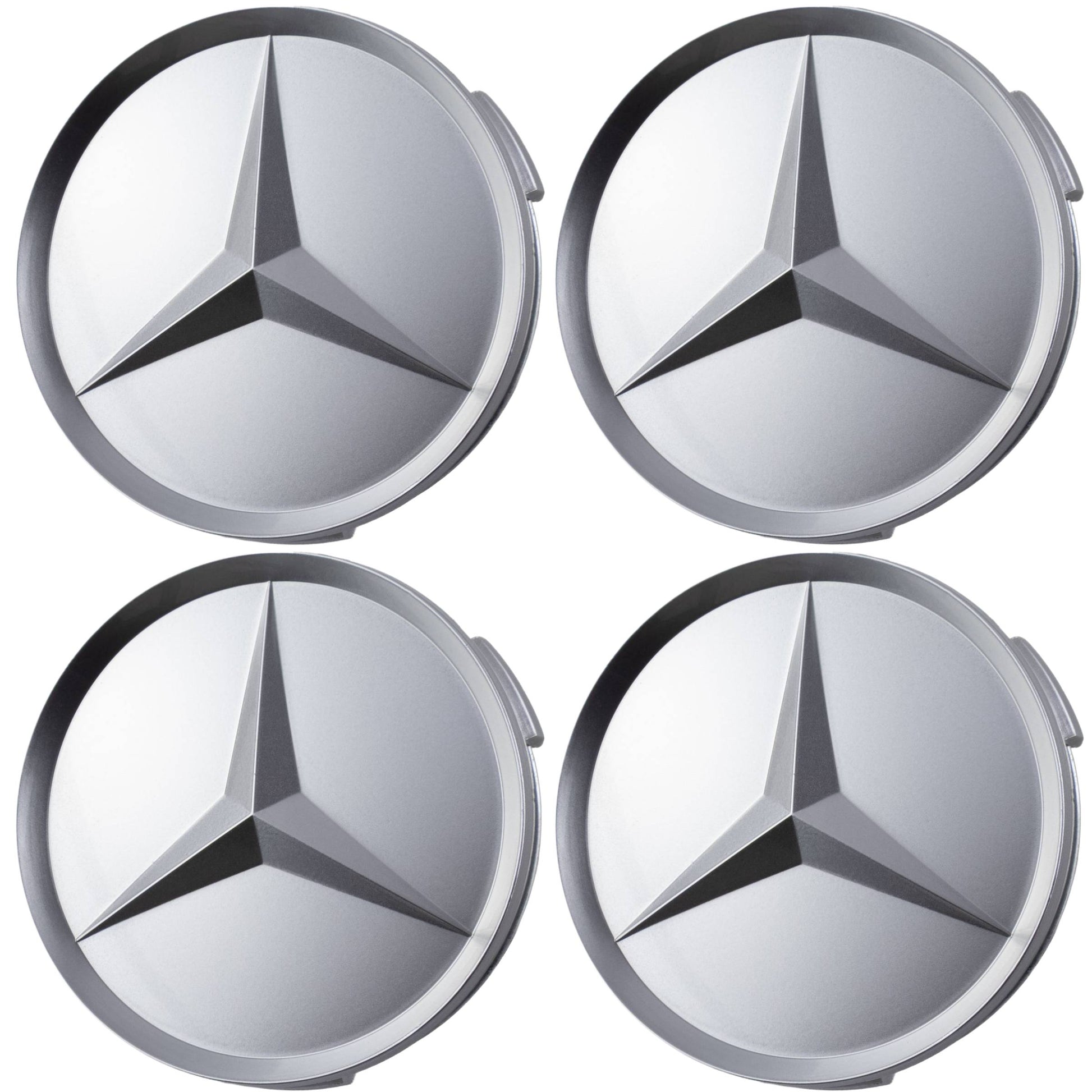 Mercedes Hub Caps | Matte Silver - Aftermarket - The Zenara Shop