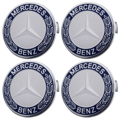 Mercedes Hub Caps | Dark Blue - Aftermarket - The Zenara Shop