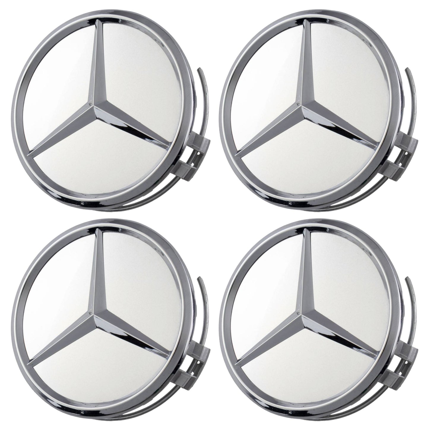 Mercedes Hub Caps | Silver Chrome - Aftermarket - The Zenara Shop