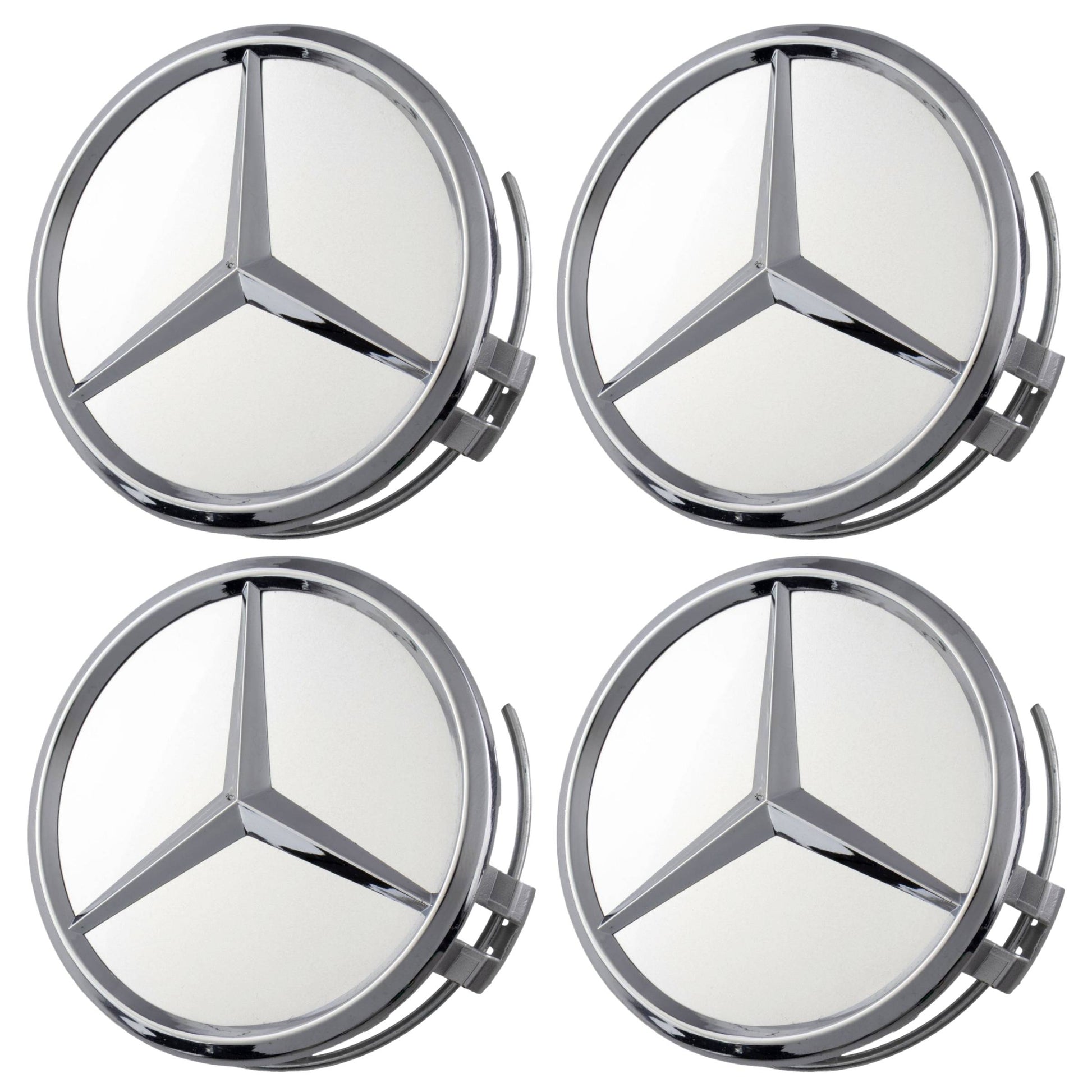 Mercedes Hub Caps | Silver Chrome - Aftermarket - The Zenara Shop