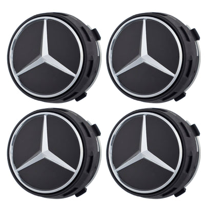 Mercedes Elevated Hub Caps | Matte Black - Aftermarket - The Zenara Shop