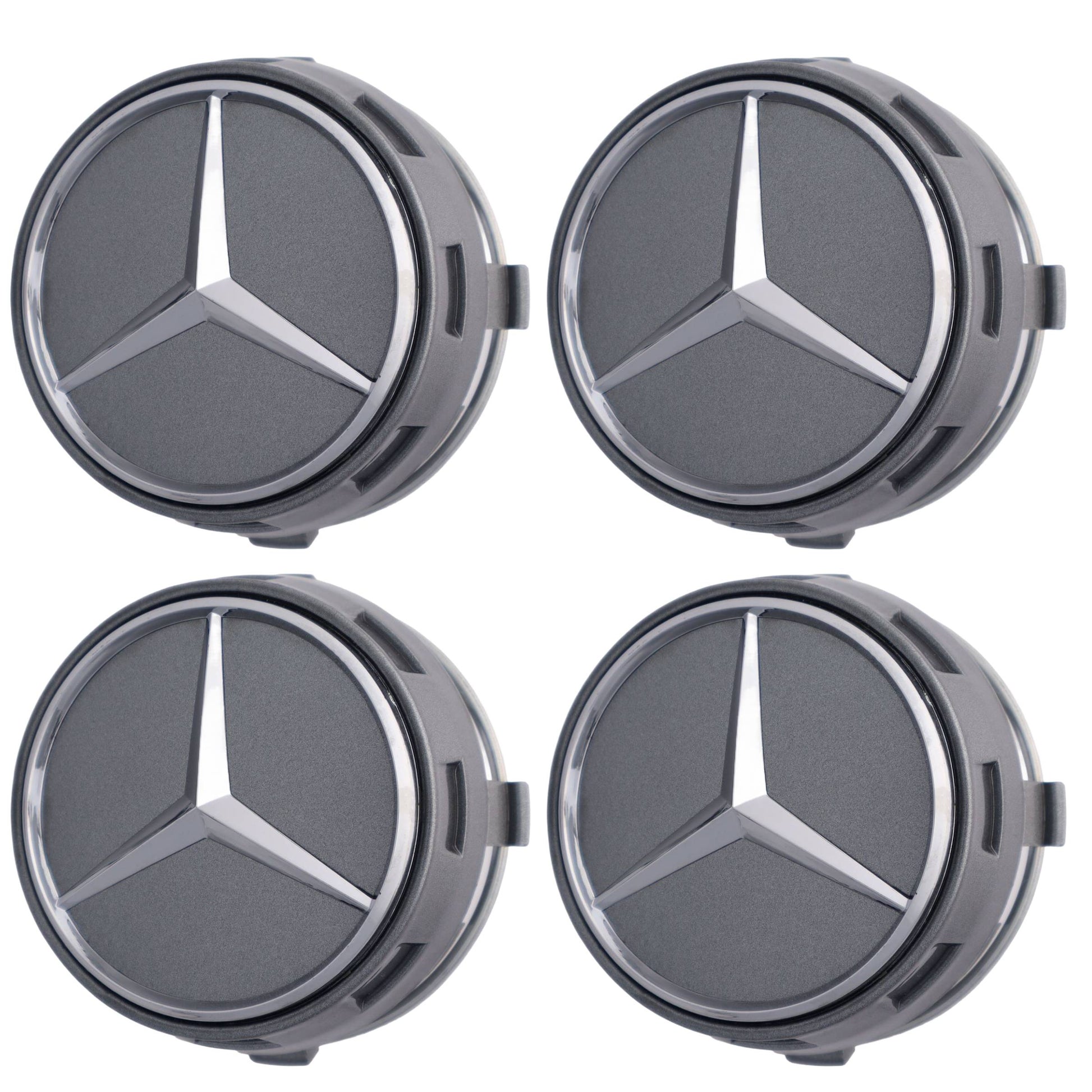 Mercedes Elevated Hub Caps | Titanium Gray - Aftermarket - The Zenara Shop