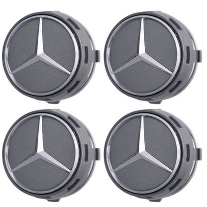 Mercedes Elevated Hub Caps | Titanium Gray - Aftermarket - The Zenara Shop